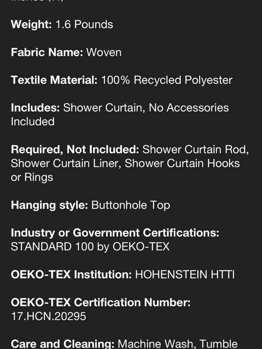 NWT hearth & hand gray plaid woven shower curtain